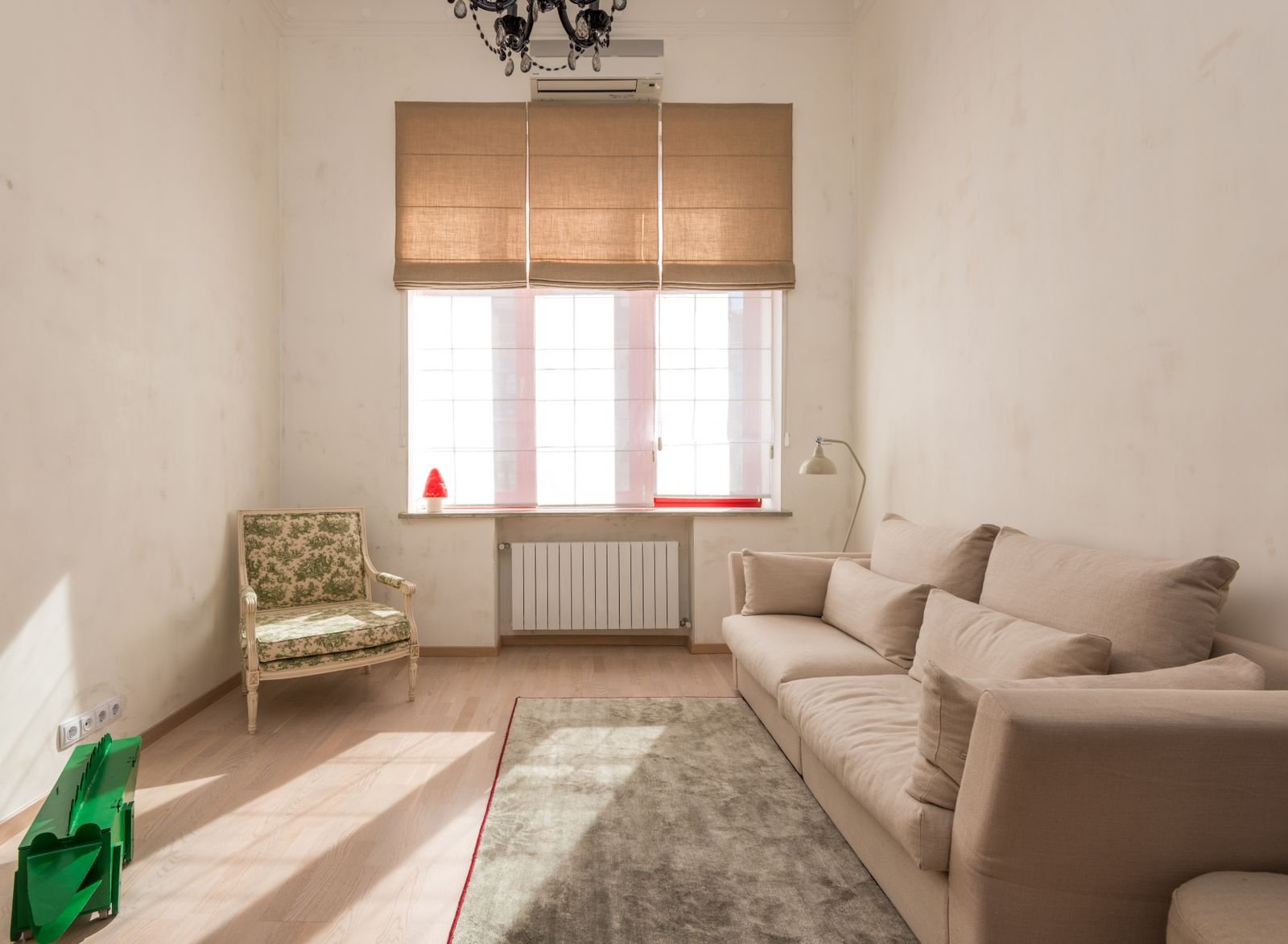 A comfortable, sunlit residential living room